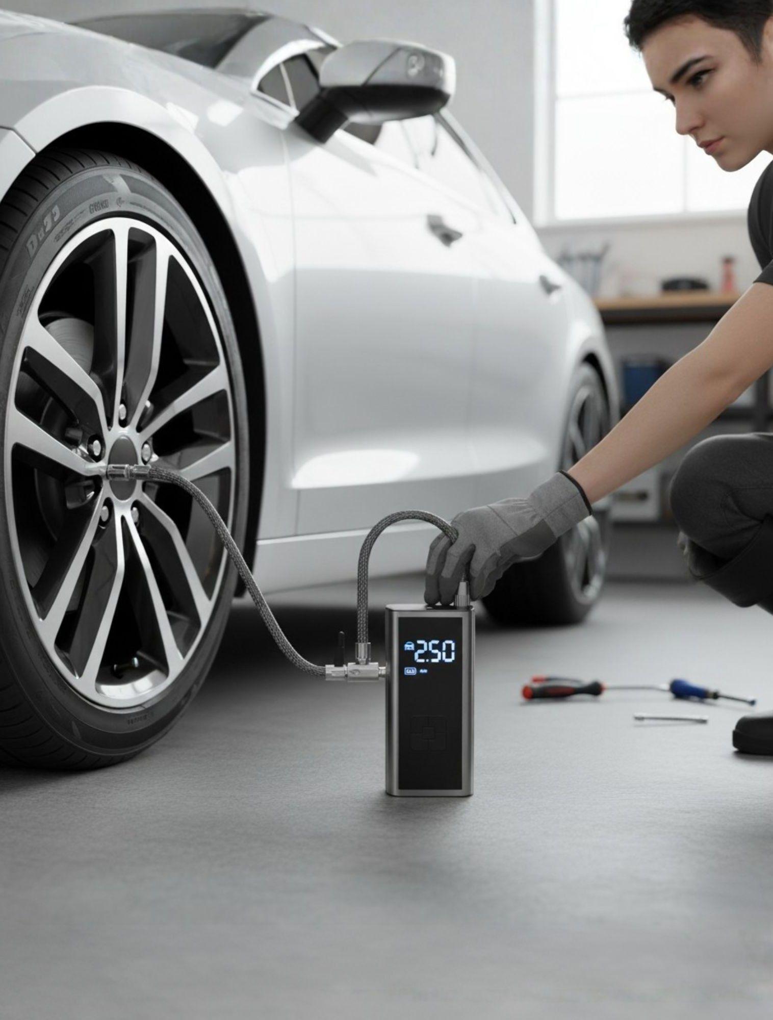 Compresor Aire Portátil Compacto Ligero Auto Vehículo Jhn-3