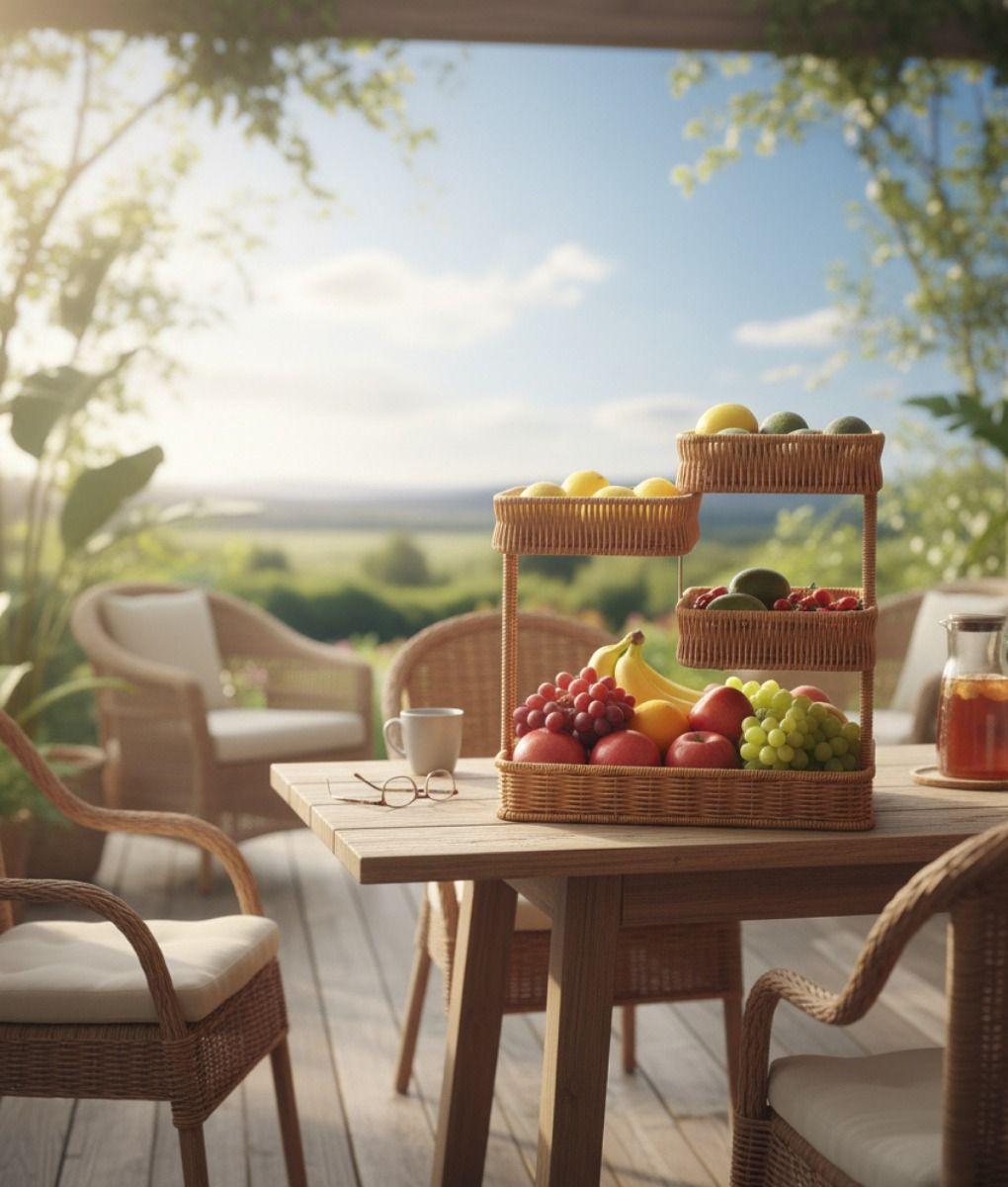 Canasto Decorativo Organizador Multinivel Artesanal Jhn-6