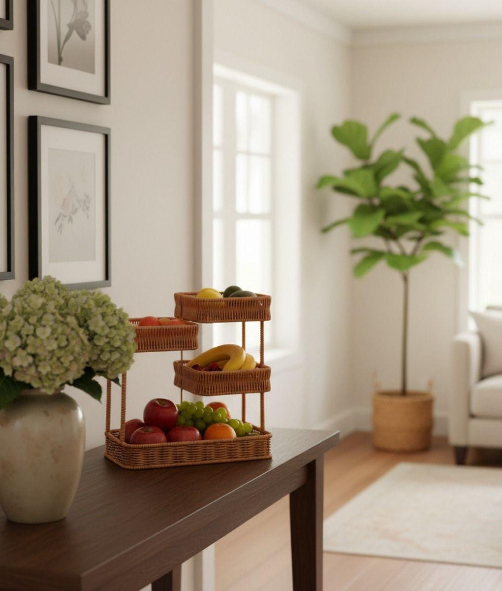 Canasto Decorativo Organizador Multinivel Artesanal Jhn-7