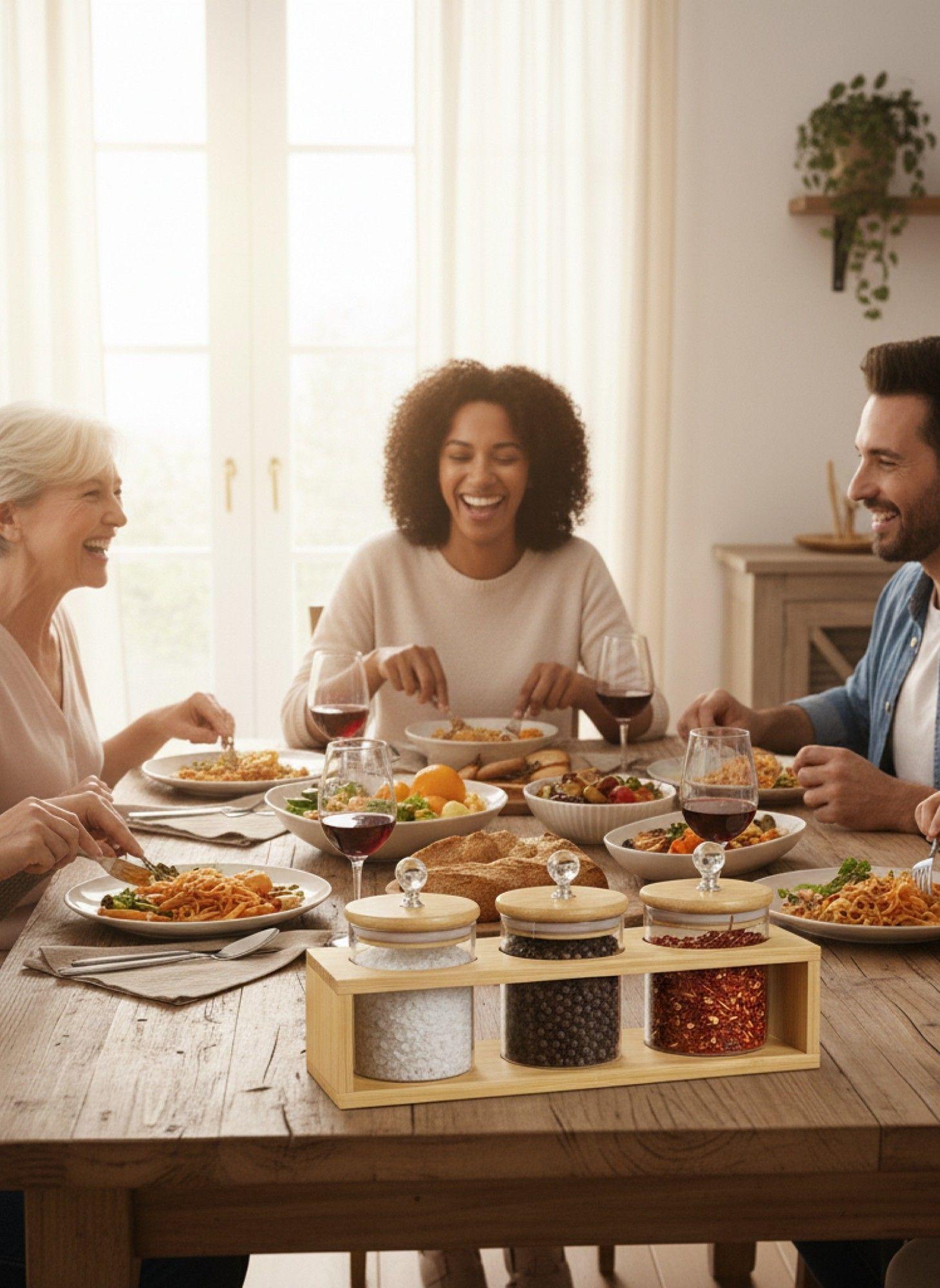 Set 3 Frascos Almacenamiento Organización Recipientes Jhn-3