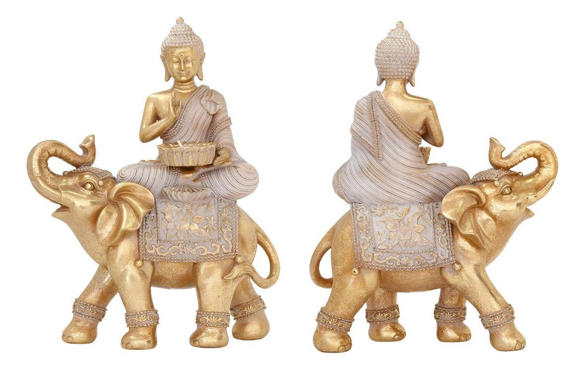 Portavelas Decorativo Mesa Estatua Elefante Zen Hogar Jhn-1