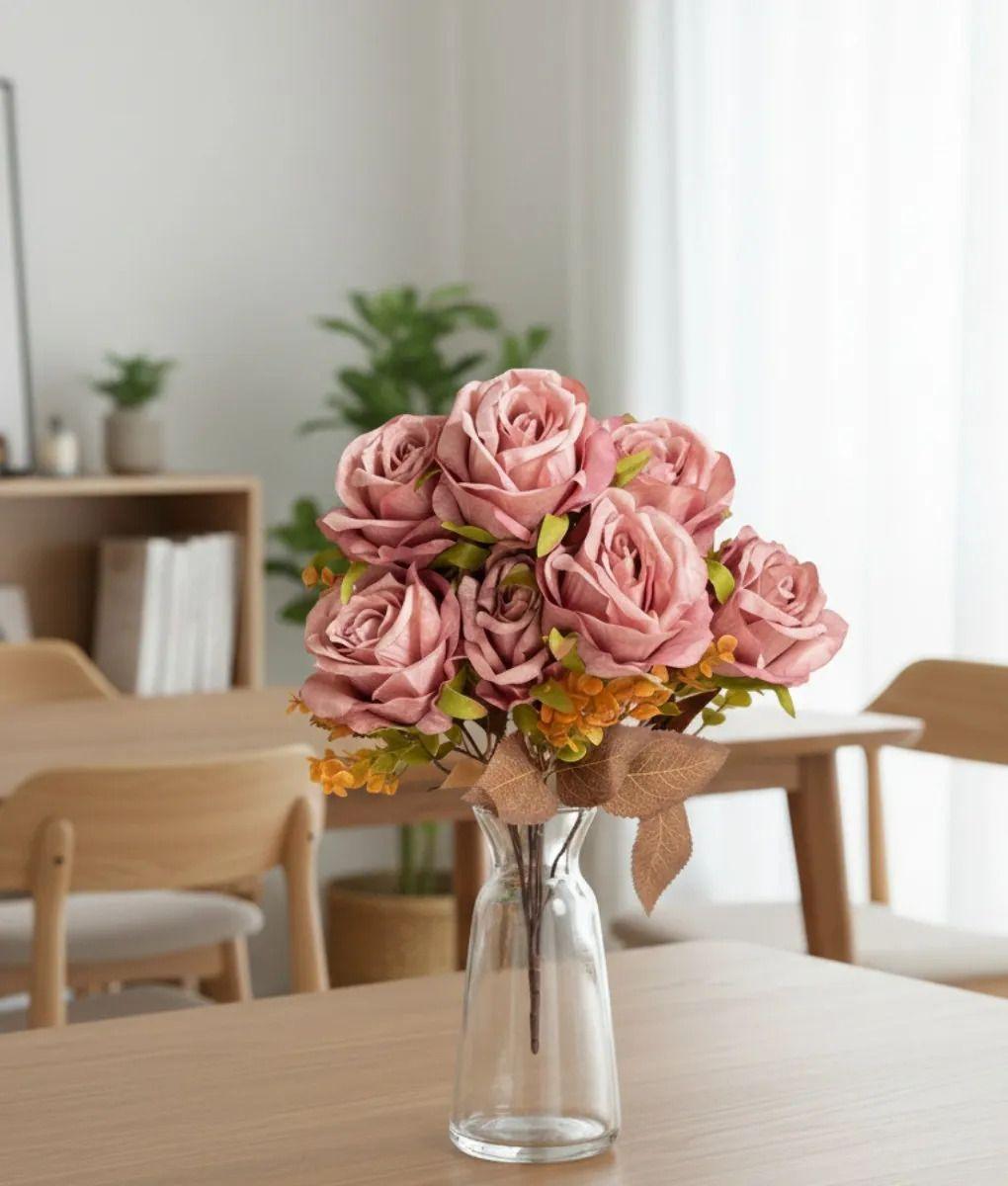 Flor Artificial Ramo Decorativo Belleza Diseño Realista Jhn-6