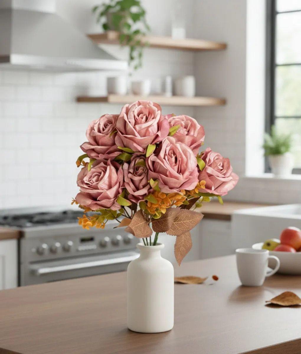 Flor Artificial Ramo Decorativo Belleza Diseño Realista Jhn-7