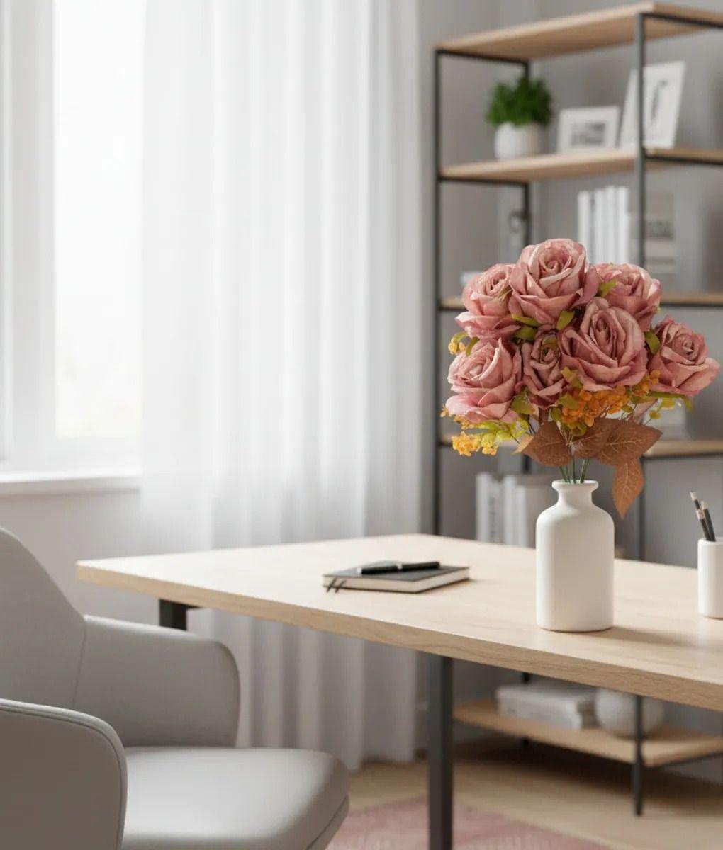 Flor Artificial Ramo Decorativo Belleza Diseño Realista Jhn-8