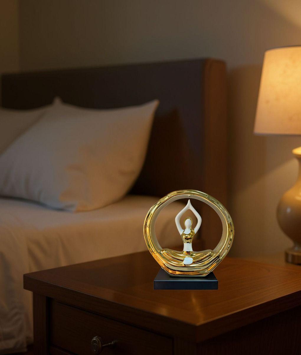 Figura Decorativa Estatua Mujer Postura Yoga Adorno Jhn-7