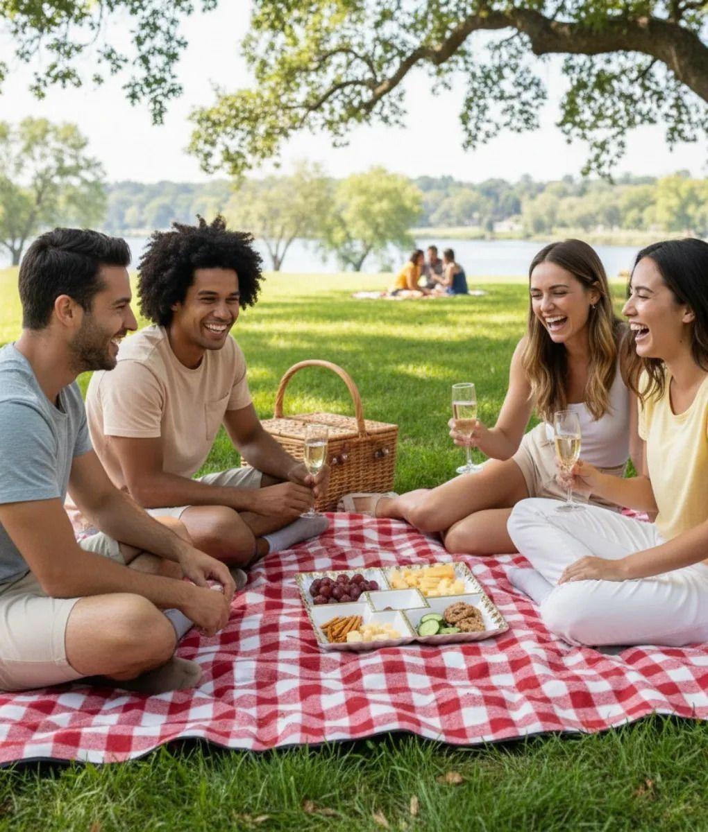 Bandeja Decorativa Servicio Cuadrada Compartimentos Jhn-6