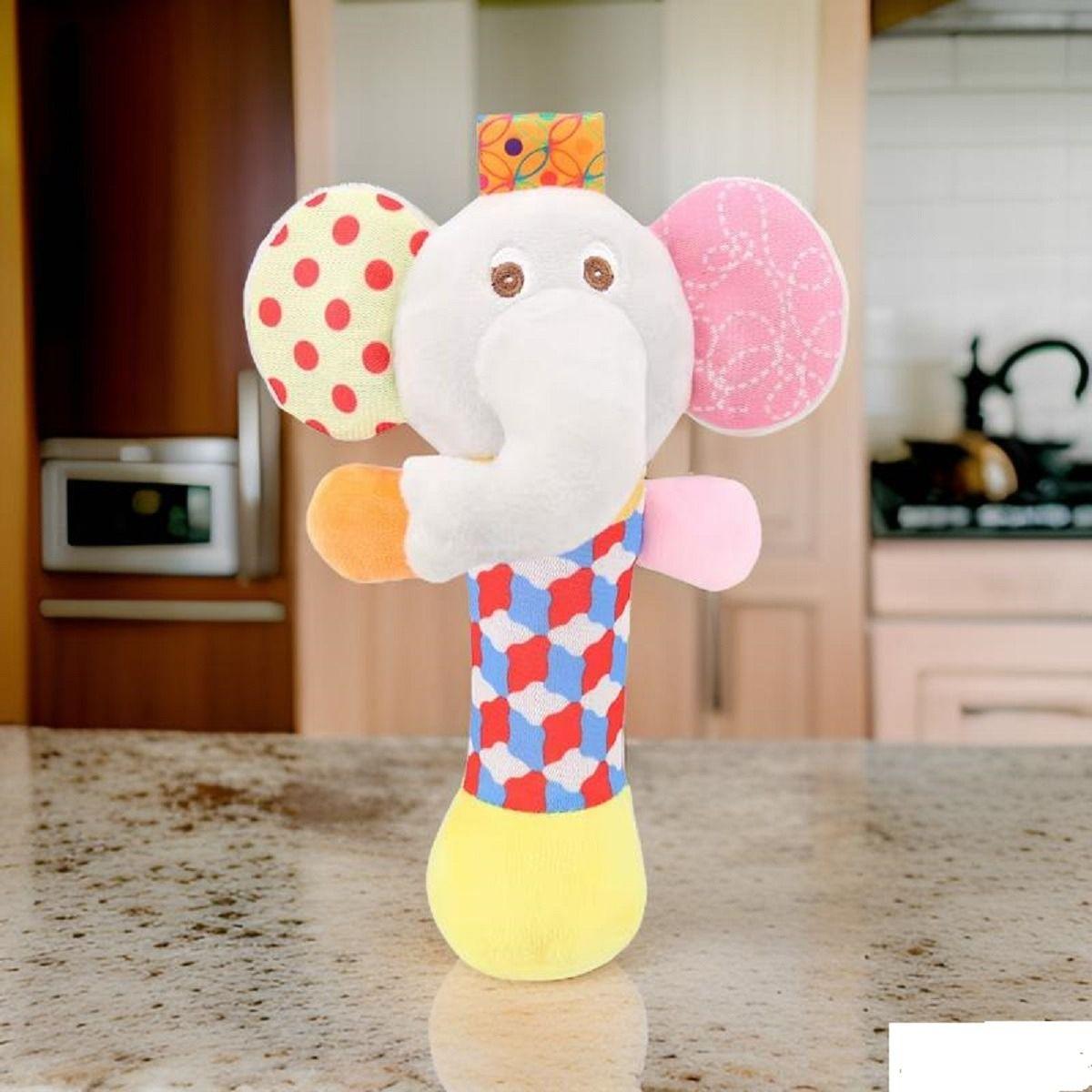 Set 2 Sonajero Mano Felpa Diversión Sensorial Bebe Lau-1