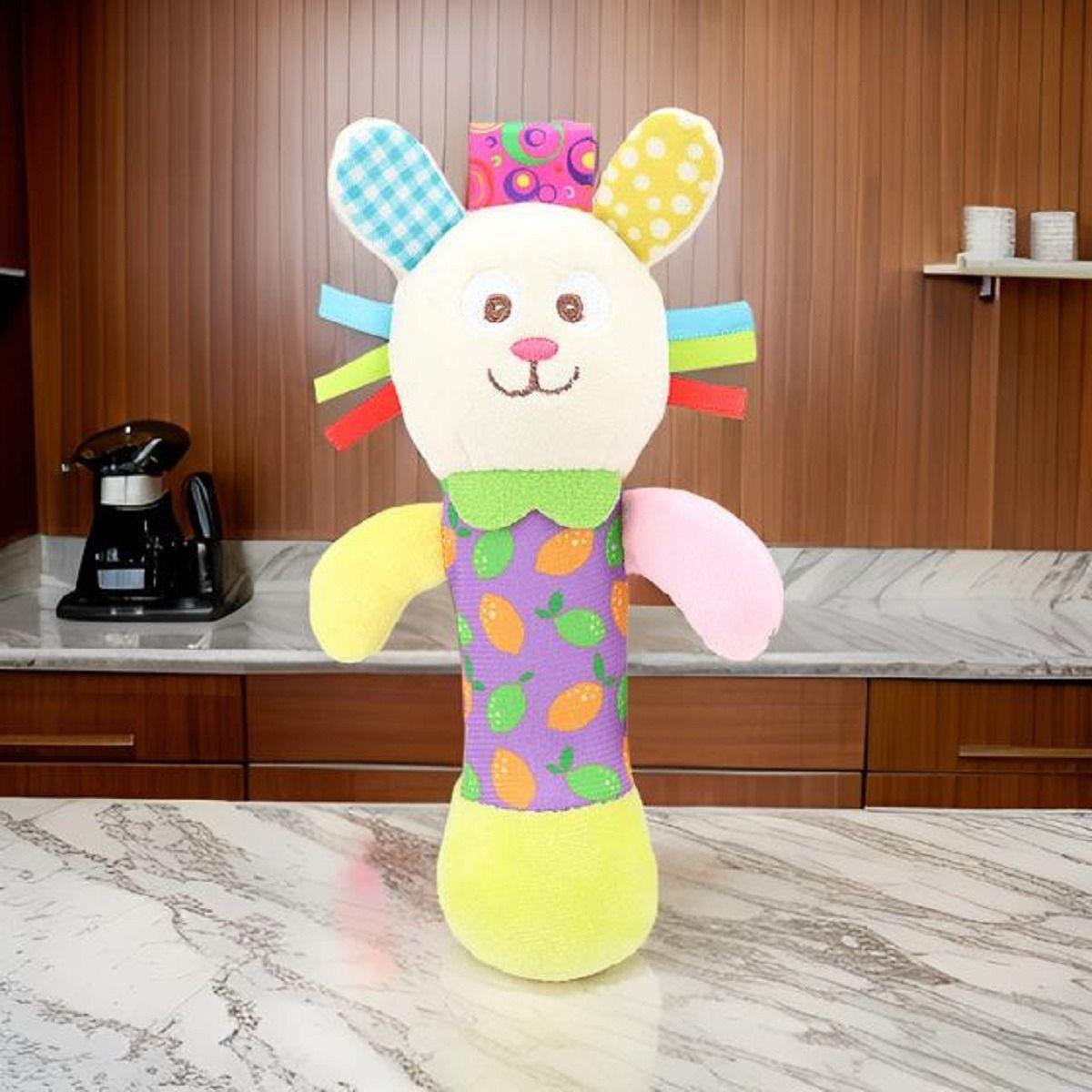 Set 2 Sonajero Mano Felpa Diversión Sensorial Bebe Lau-6