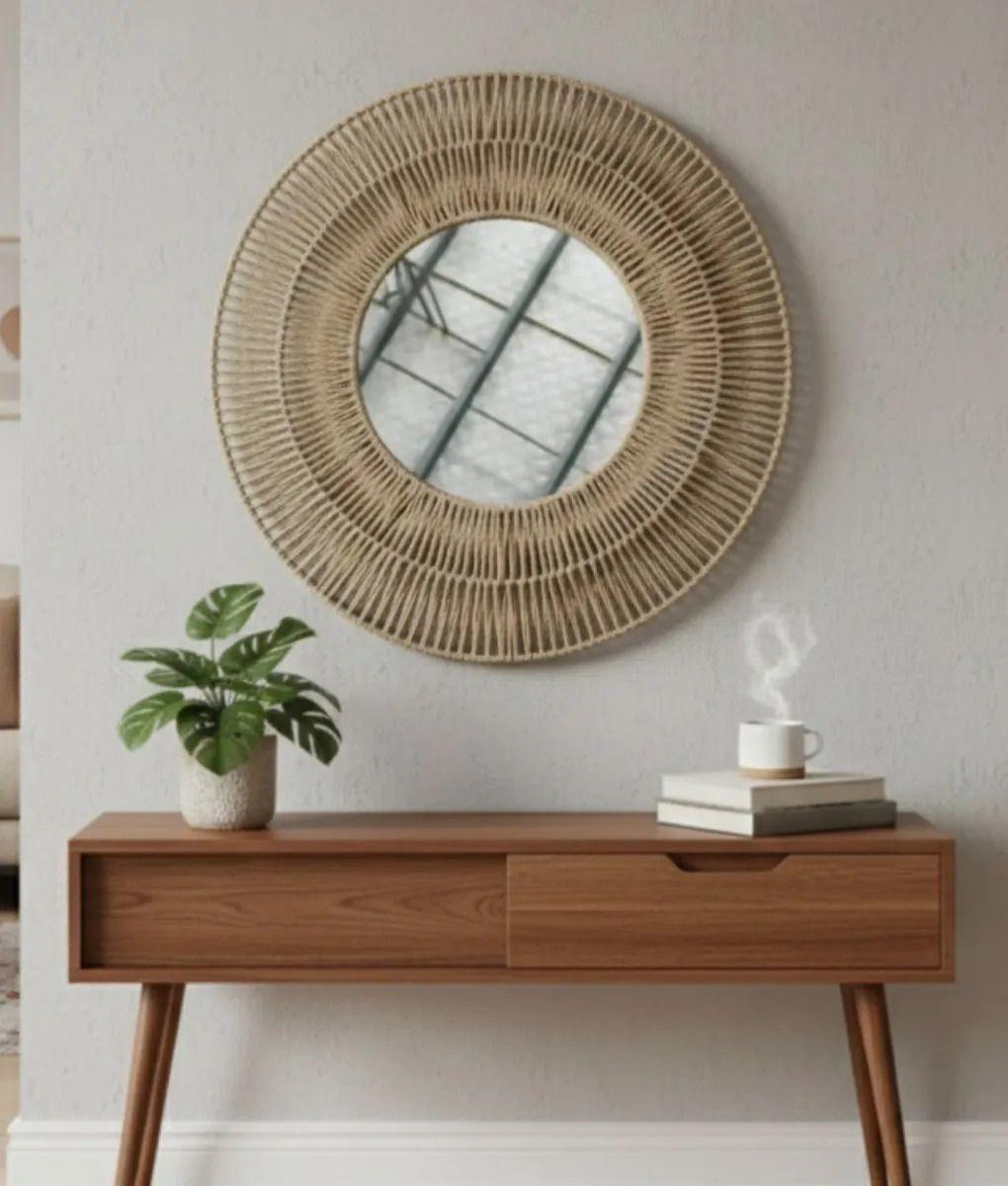 Espejo Decorativo Pared Estilo Artesanal Bohemio Jhn-8