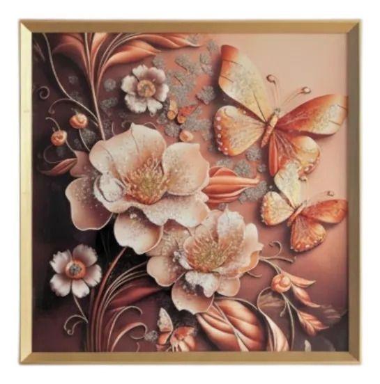 Cuadro Decorativo Diseño Floral Adorno Estilo Romántico Jhn-9