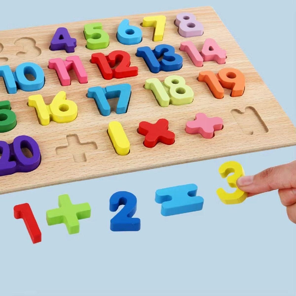 Set 3 Rompecabezas Madera Numero Letras Educativo Niños Lau-8