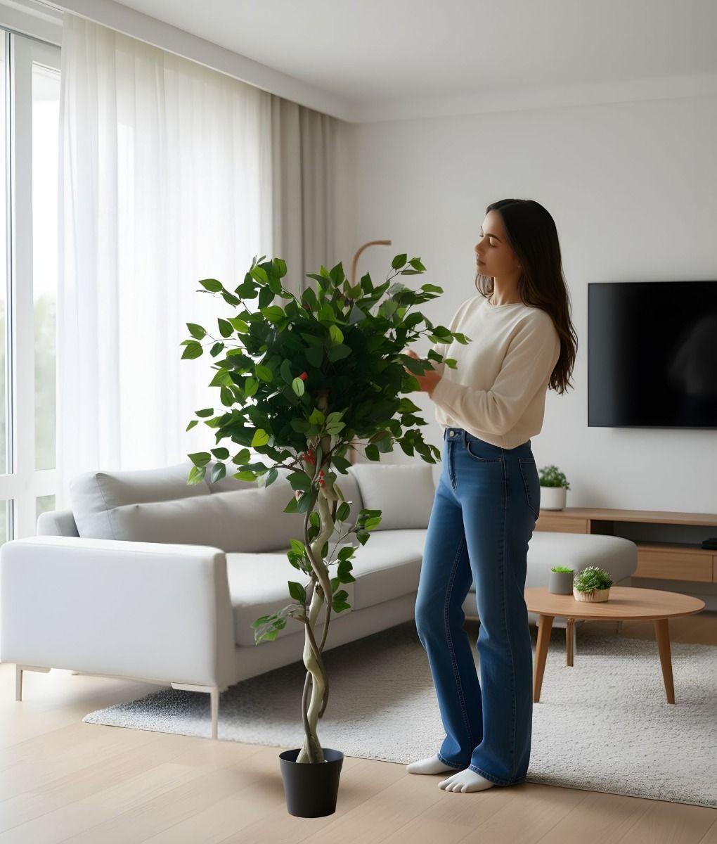 Planta Artificial Decorativa Diseño Realista Elegante Jhn-3