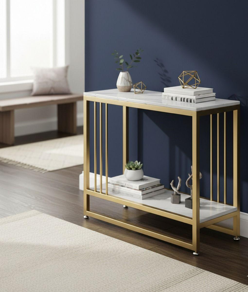 Mesa Centro Auxiliar Minimalista Decorativa Doble Nivel Jhn-8