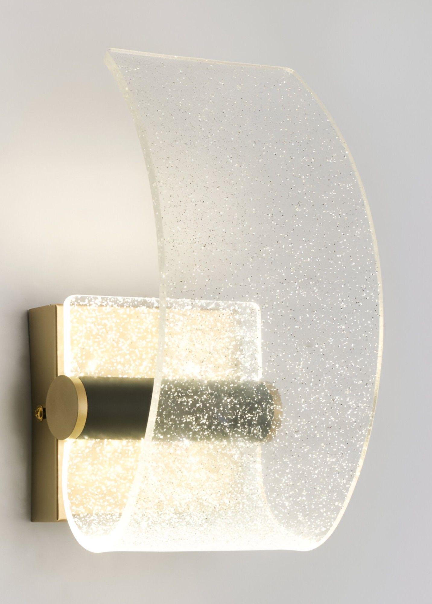 Lámpara Pared LED Elegante Dorada Acrílico Decorativa Jhn-5