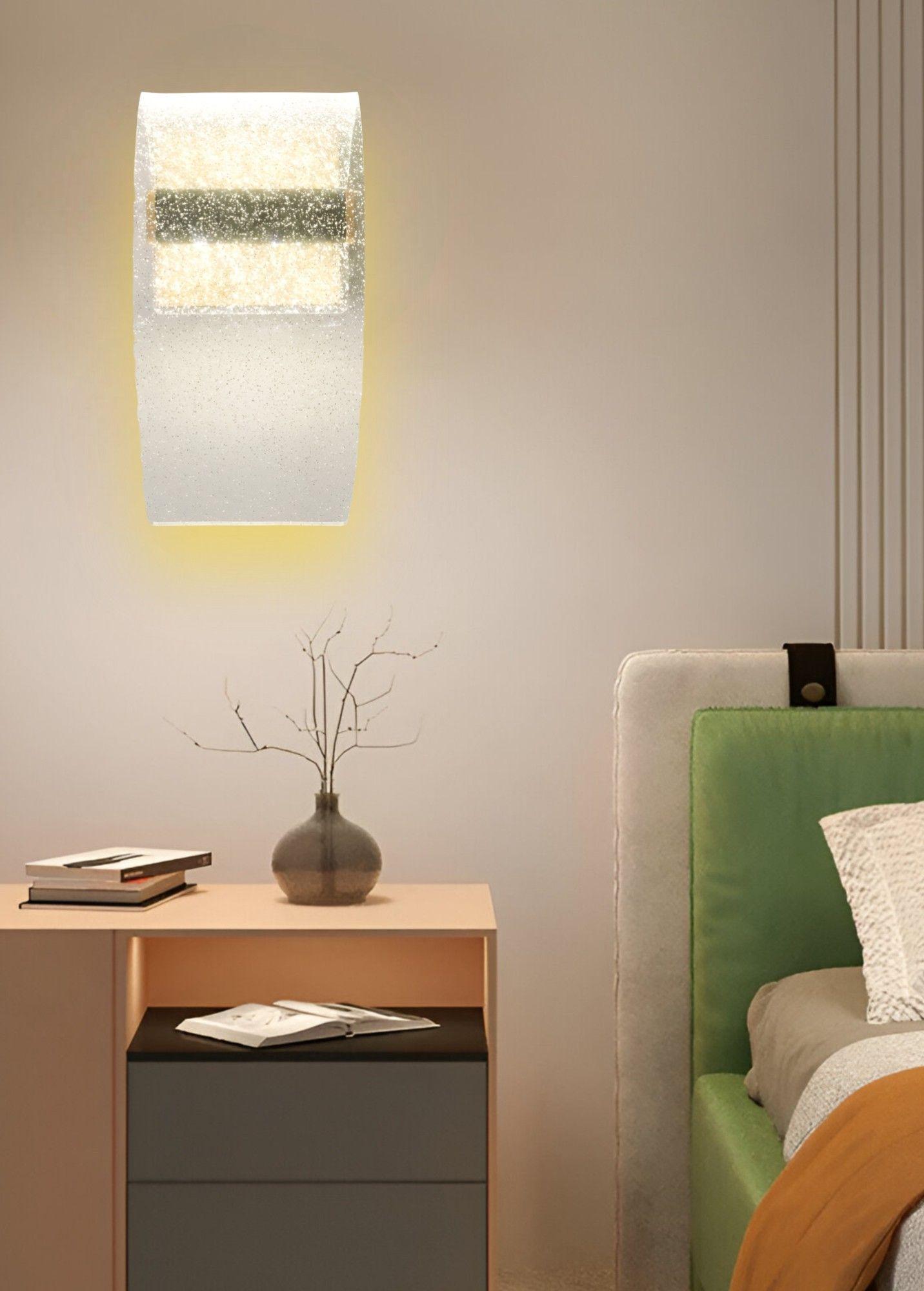 Lámpara Pared LED Elegante Dorada Acrílico Decorativa Jhn-7