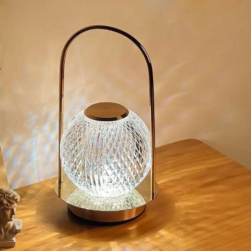 Lampara Cristal Recargable Sala Dormitorio Moderna Deco Lau-2