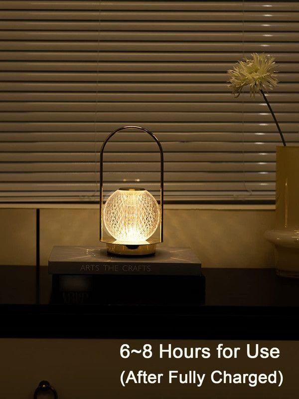 Lampara Cristal Recargable Sala Dormitorio Moderna Deco Lau-3