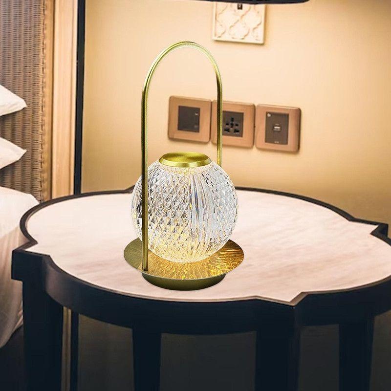Lampara Cristal Recargable Sala Dormitorio Moderna Deco Lau-7