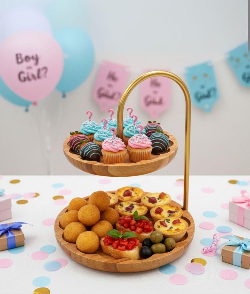 Bandeja Decorativa Multifuncional Soporte Dos Niveles Jhn-9