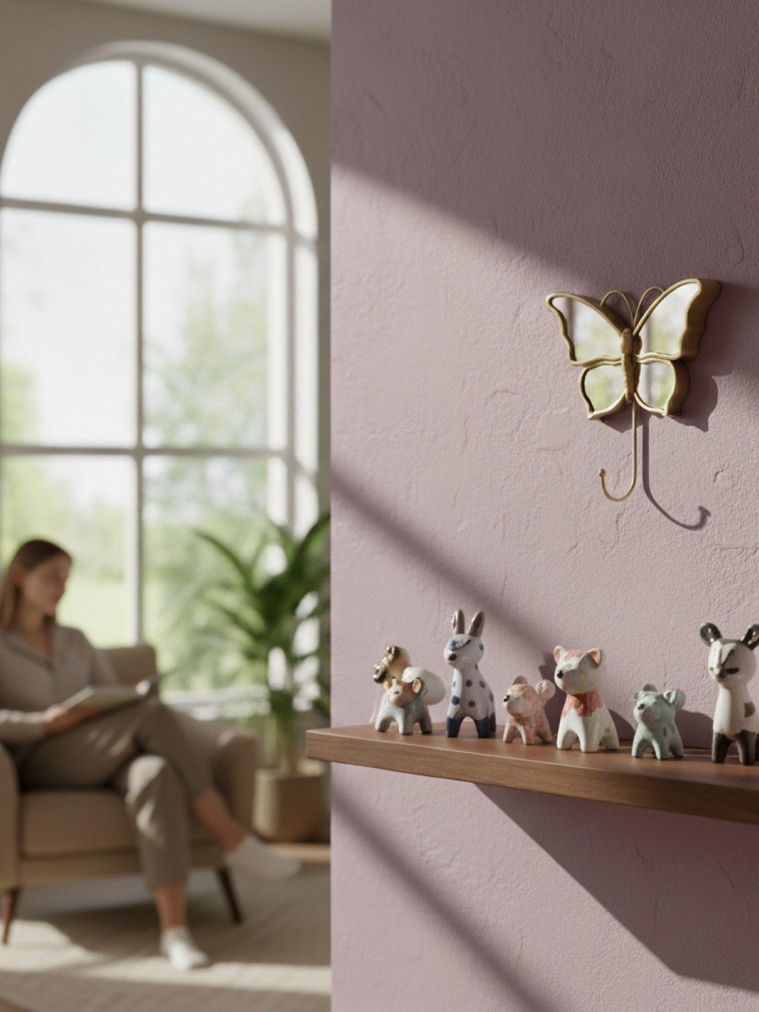 Set 3 Espejo Decorativo Mariposa Adorno Pared Hogar Jhn-2