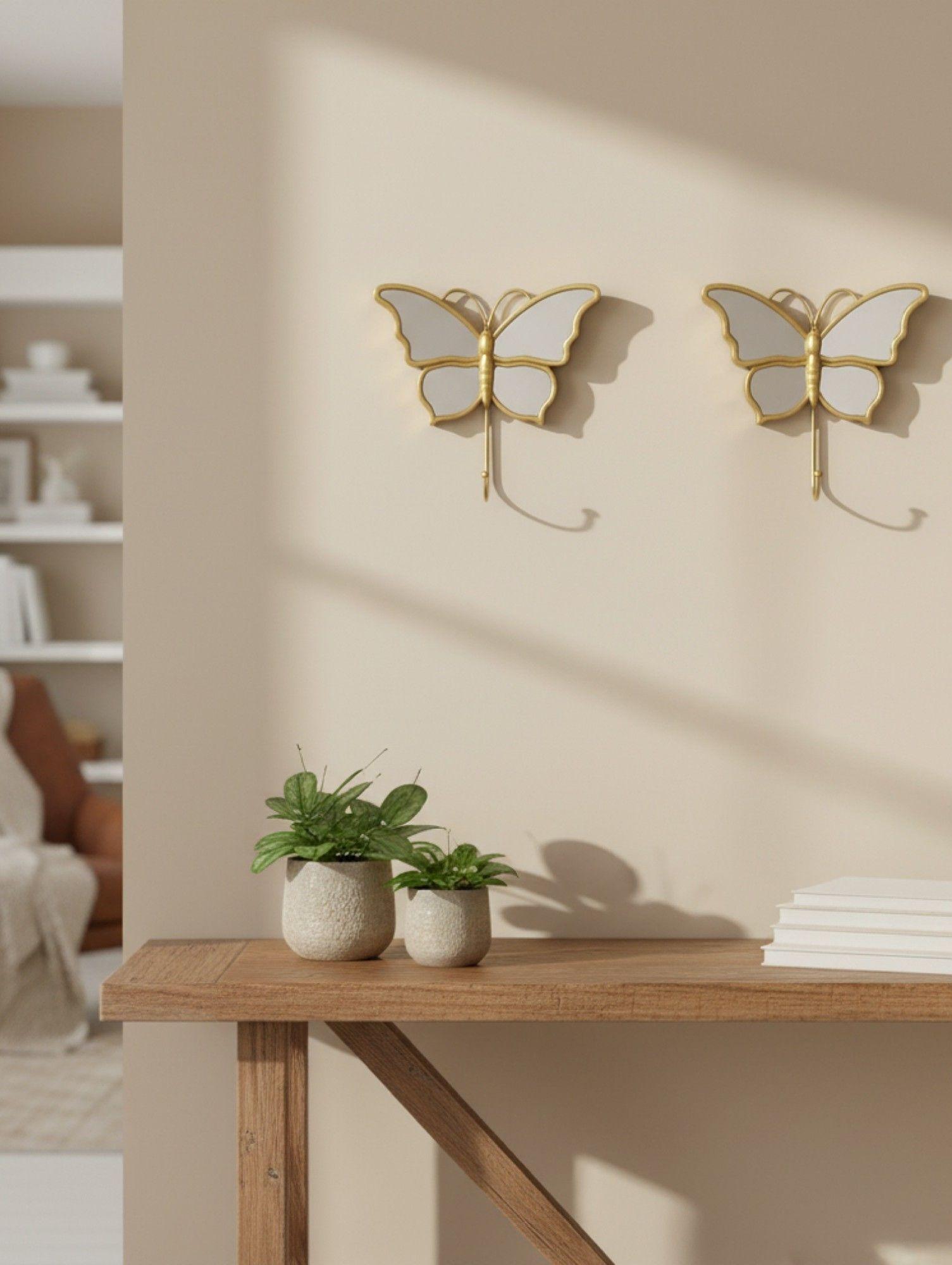 Set 3 Espejo Decorativo Mariposa Adorno Pared Hogar Jhn-5