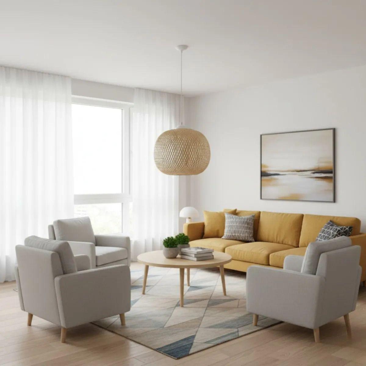 Lámpara Colgante Tejida Artesanal Mimbre Luz Led ALJ -8