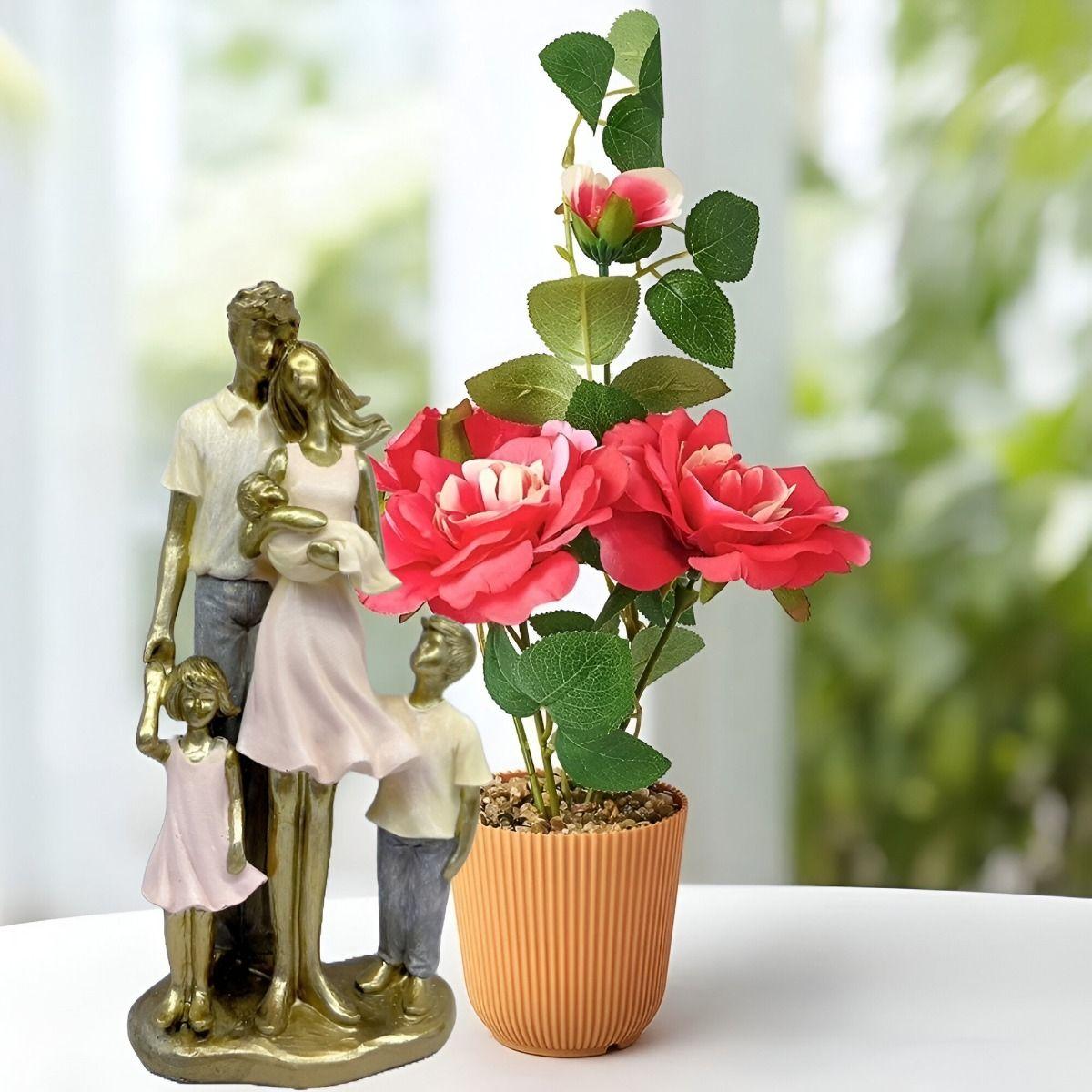 Estatua Familia Pie Escultura Amor Decoración Recuerdo Jhn-2