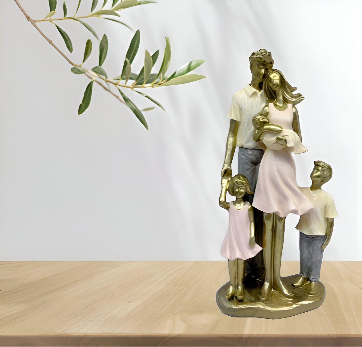 Estatua Familia Pie Escultura Amor Decoración Recuerdo Jhn-3