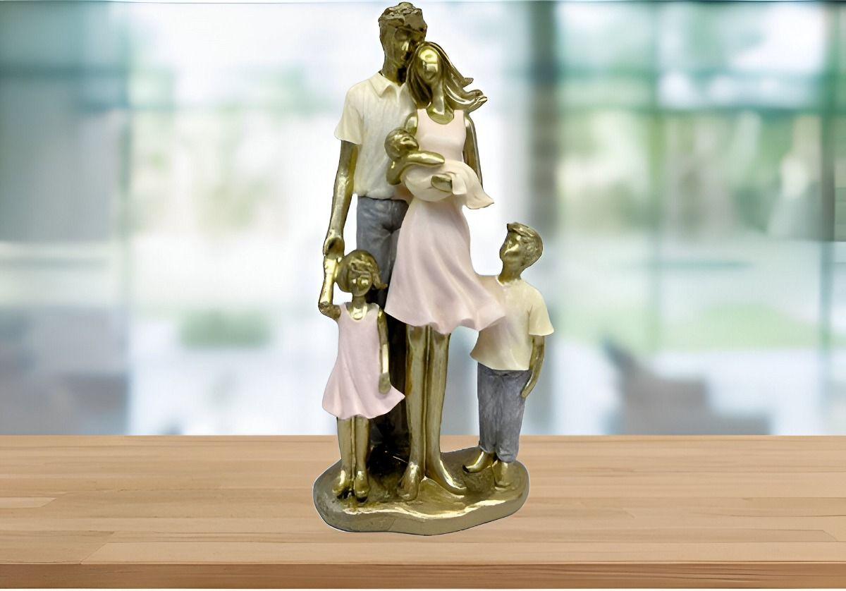 Estatua Familia Pie Escultura Amor Decoración Recuerdo Jhn-7
