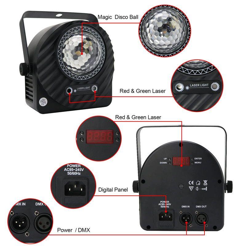 Luces Discoteca Iluminacion Led Fiestas Rgb Dj Girar Rondon-8