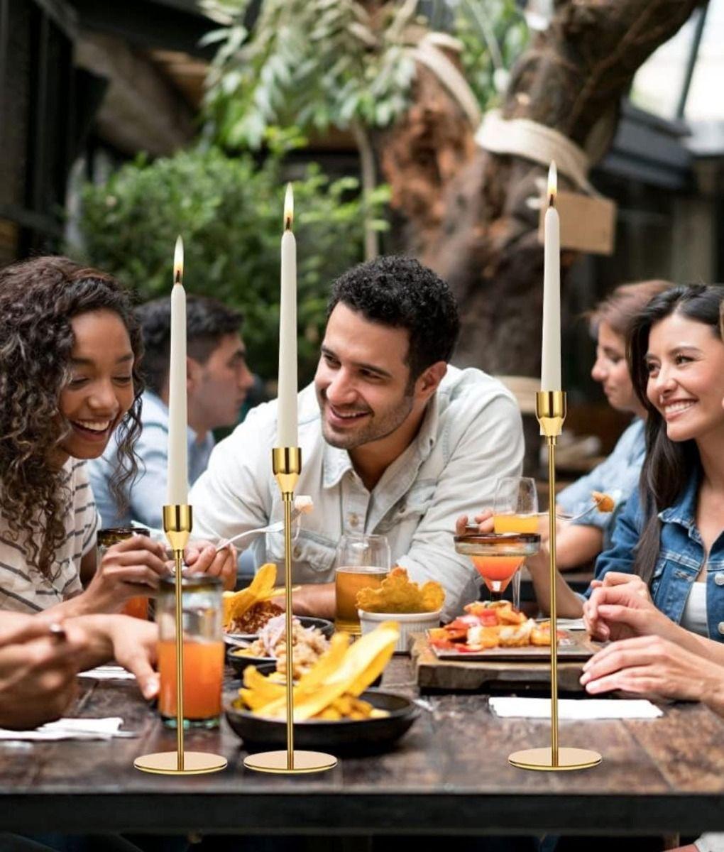 Set 3 Portavelas Decorativo Candelero Adorno Hogar Jhn-2