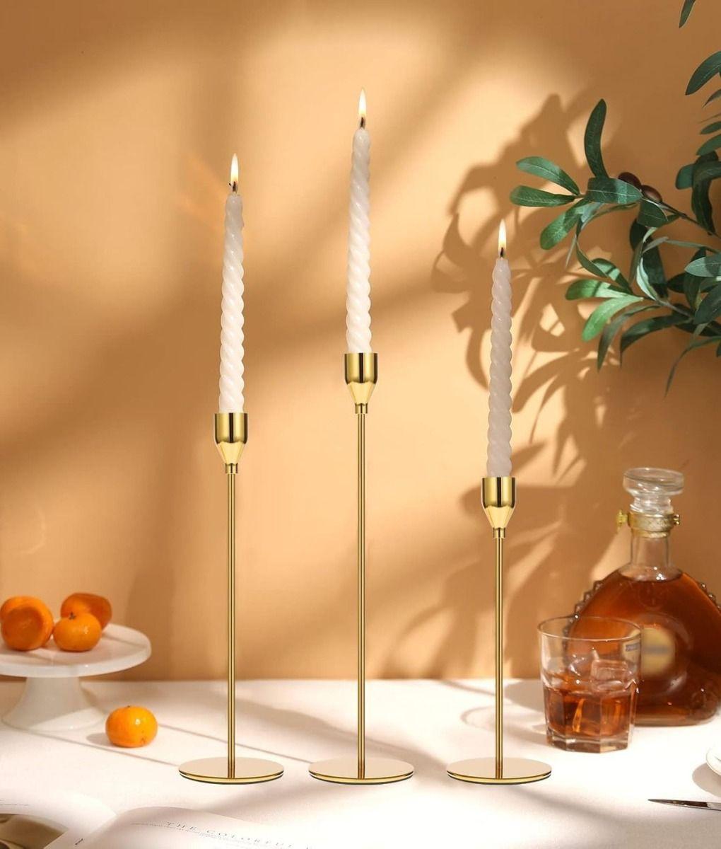 Set 3 Portavelas Decorativo Candelero Adorno Hogar Jhn-9