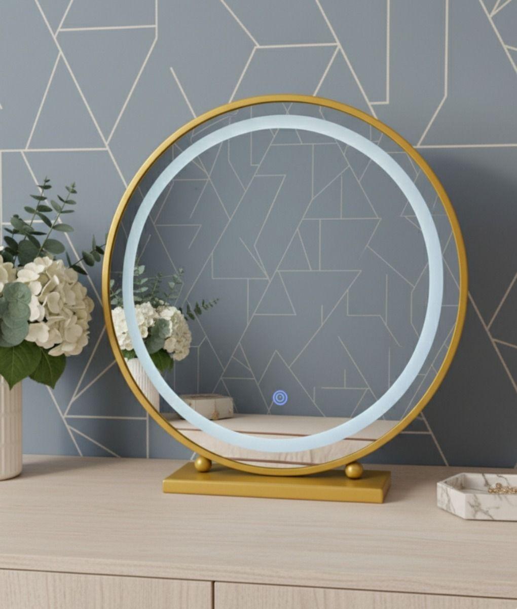 Espejo Decorativo Mesa Panel Táctil Luz LED Hogar Jhn-9