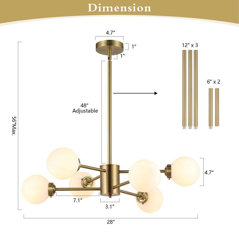 Lámpara Colgante Techo Candelabro LED Ajustable Rondon-7