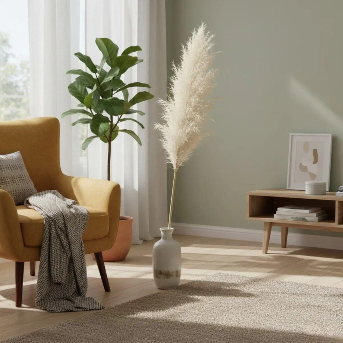 Bouquet 4 Pampas Grass Decoración Hogar Plumas Naturales  AJ-9
