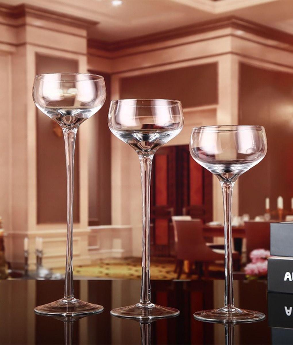 Set Portavelas Altos Estilo Copa Elegancia Moderna Jhn-9