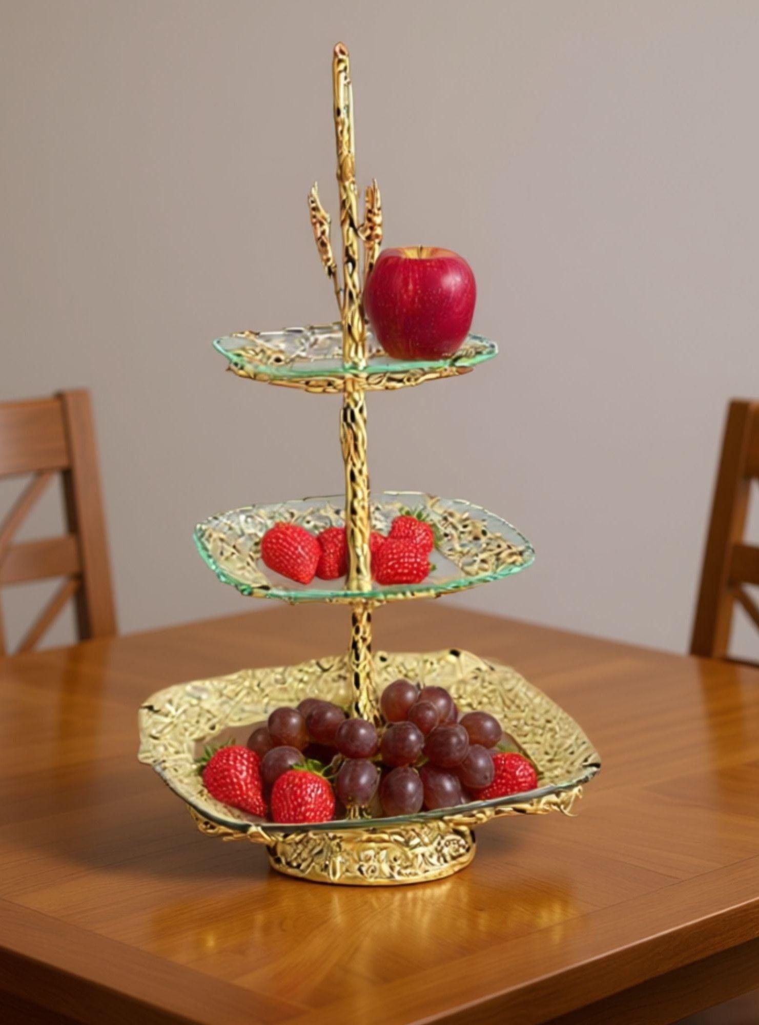 Frutero Decorativo Multifuncional Soporte Mesa Adorno Jhn-2