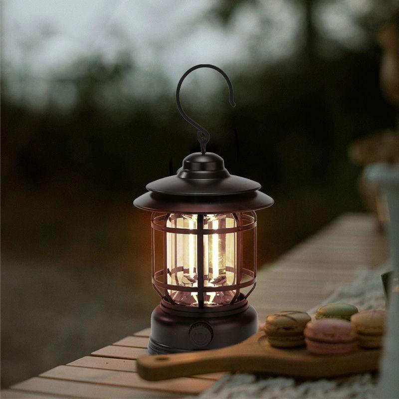 Luz LED Retro Campaña Vintage Camping USB Portatil Rondon-8