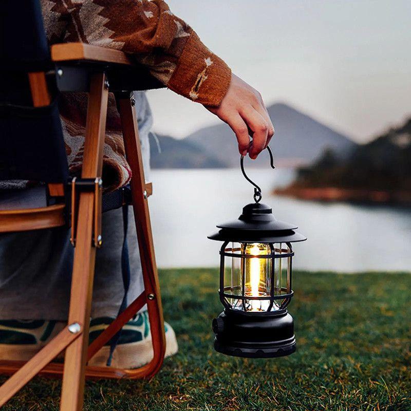 Luz LED Retro Campaña Vintage Camping USB Portatil Rondon-9