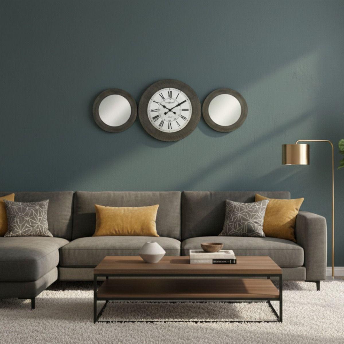 Reloj Decorativo Pared Conjunto Decoración Mural 3 Pza Jhn-8