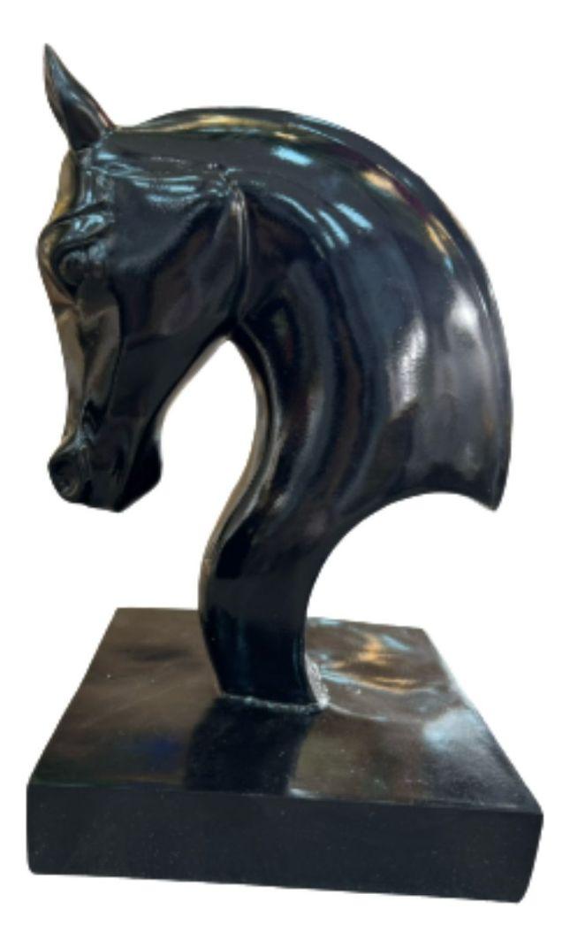 Figura Decorativa Estatua Cabeza Caballo Adorno Jhn-0