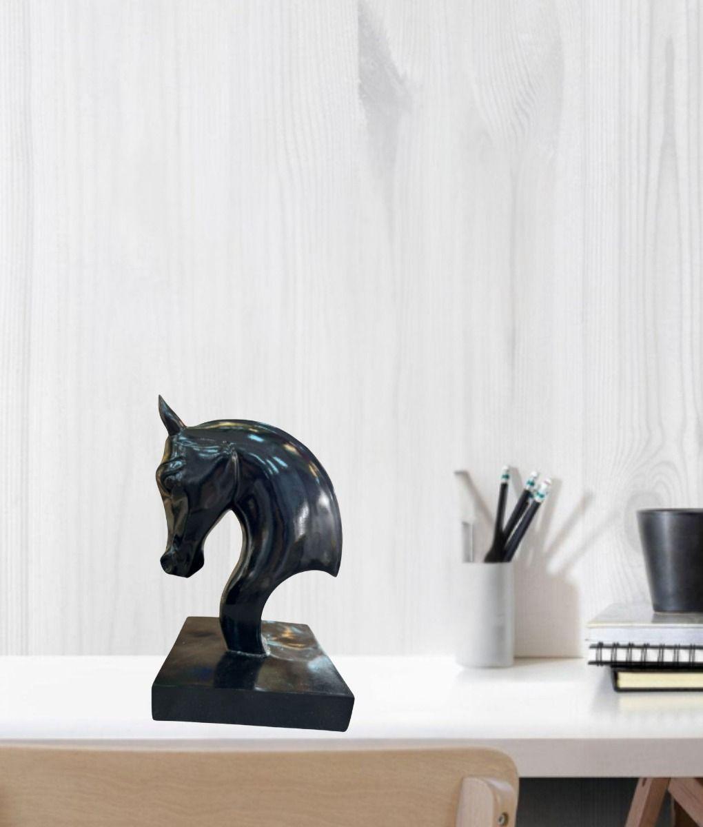 Figura Decorativa Estatua Cabeza Caballo Adorno Jhn-6