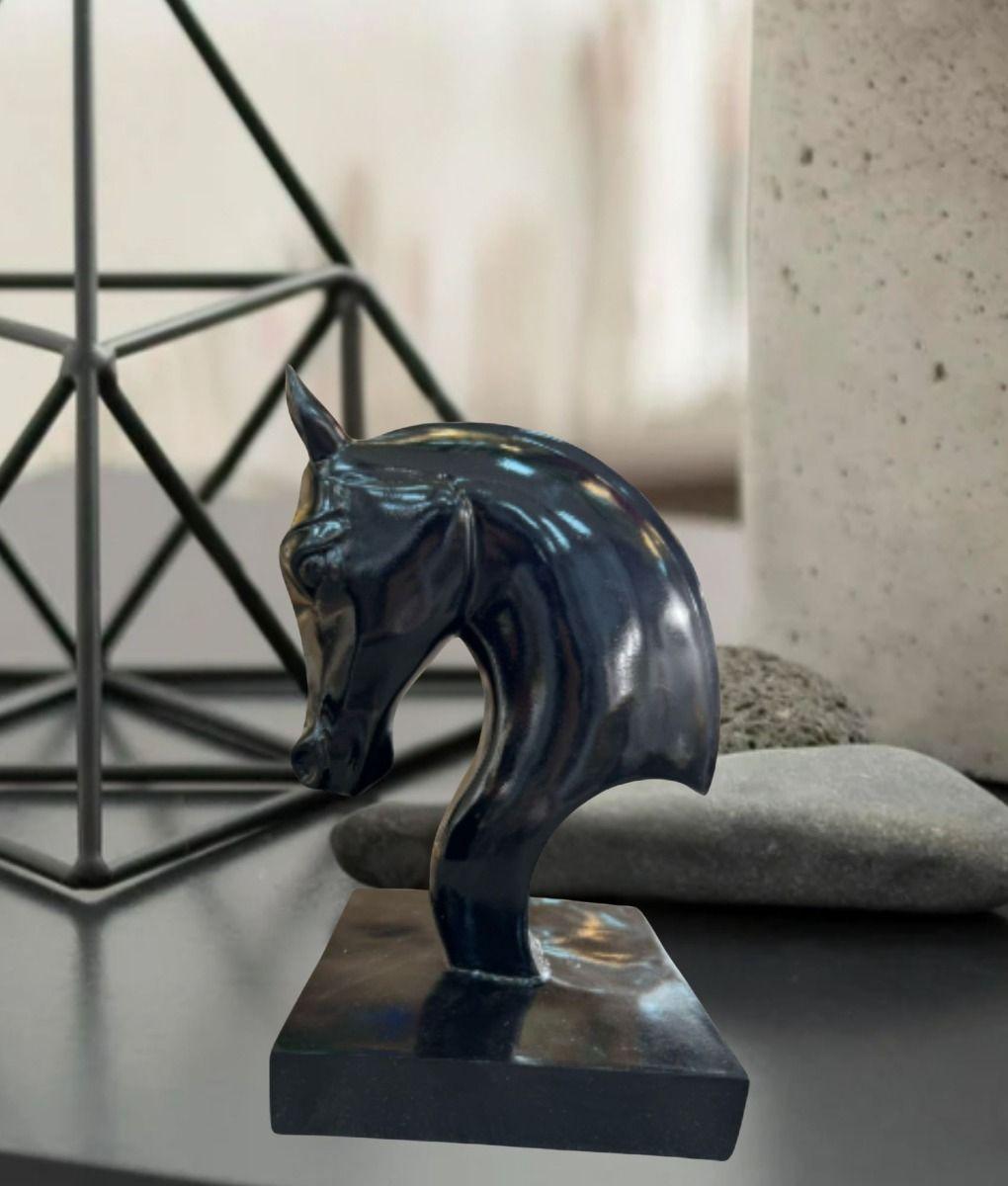 Figura Decorativa Estatua Cabeza Caballo Adorno Jhn-8