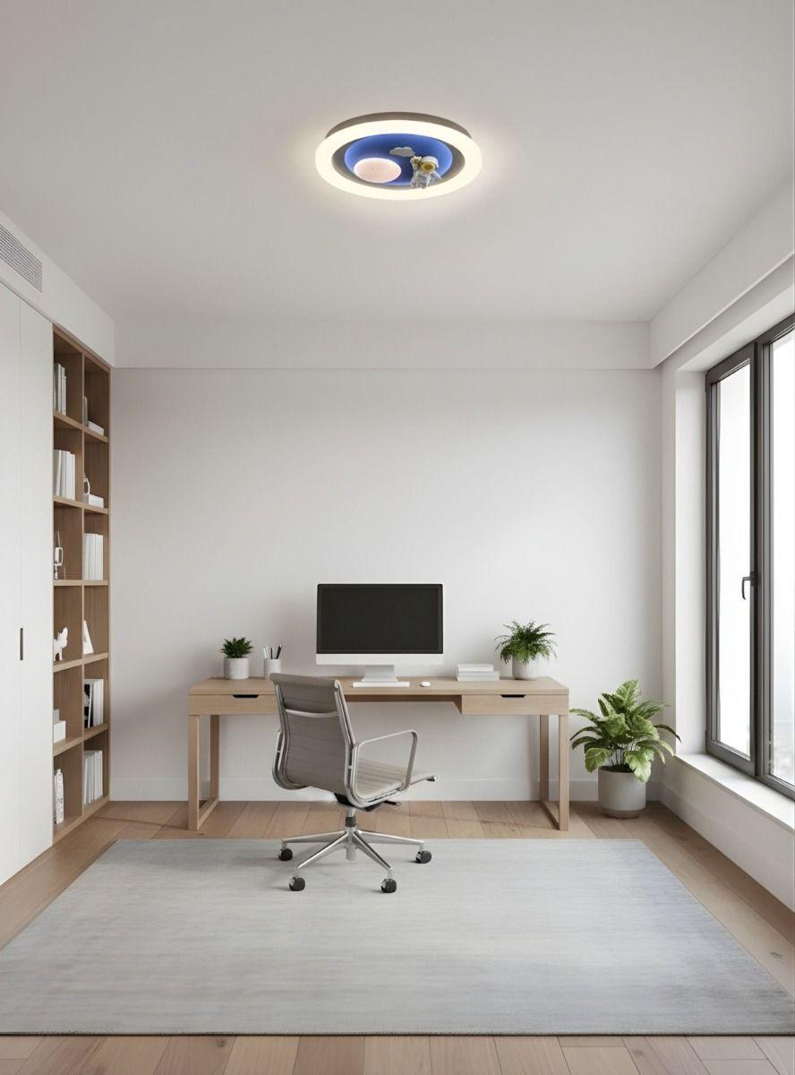 Lámpara Techo LED Diseño Astronauta Luna Plafón Jhn-6