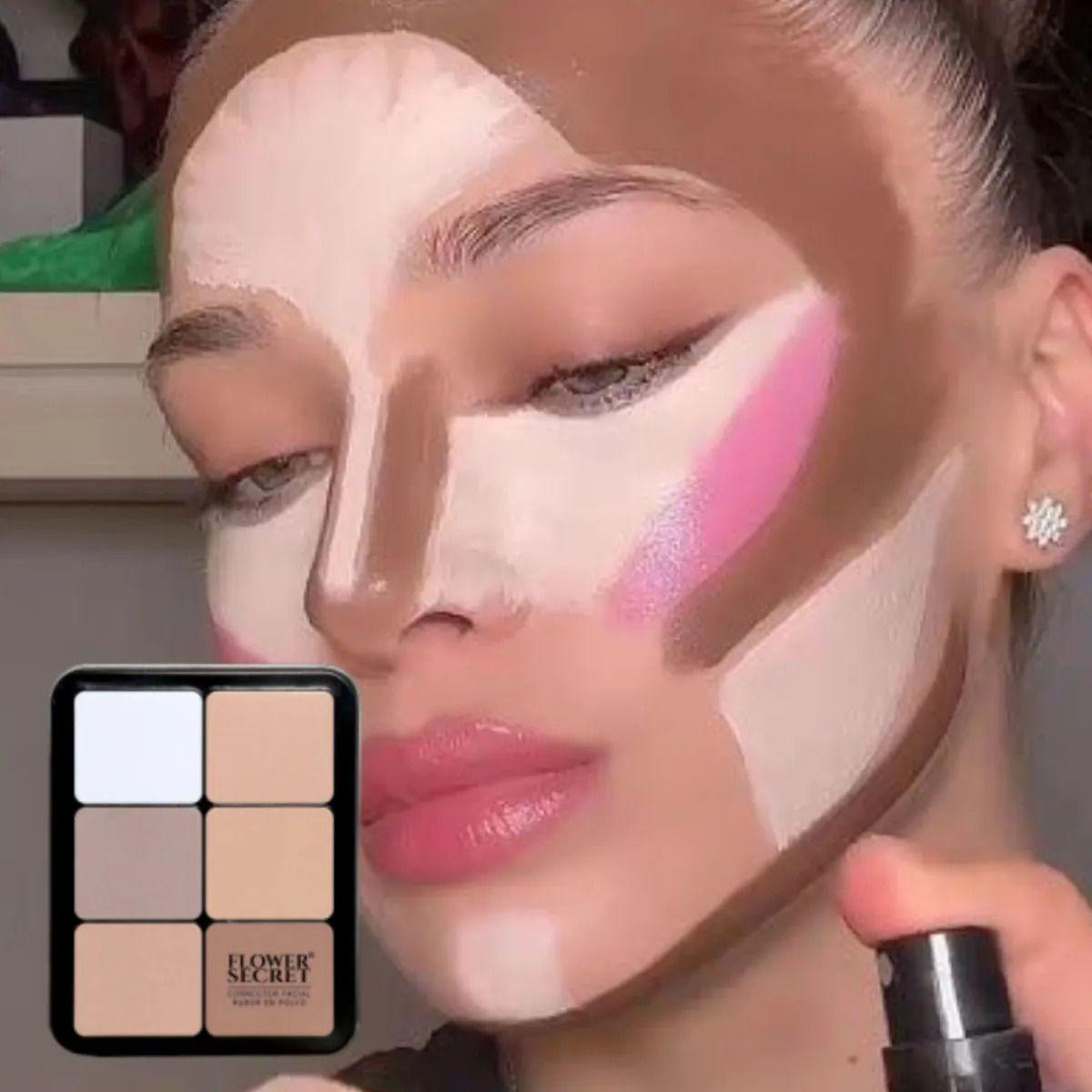 Set Contorno Rubor Crema Acabado Natural Hidratante ALJ-4