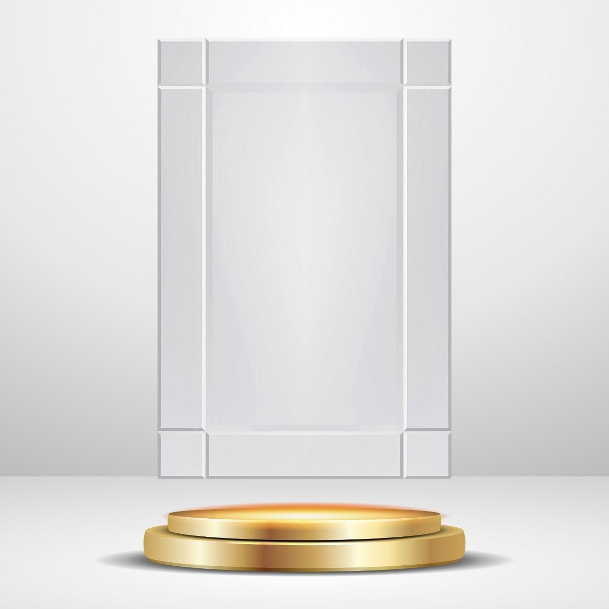 Espejo Decorativo Pared Marco Cortado 60x90 cm Jhn-5