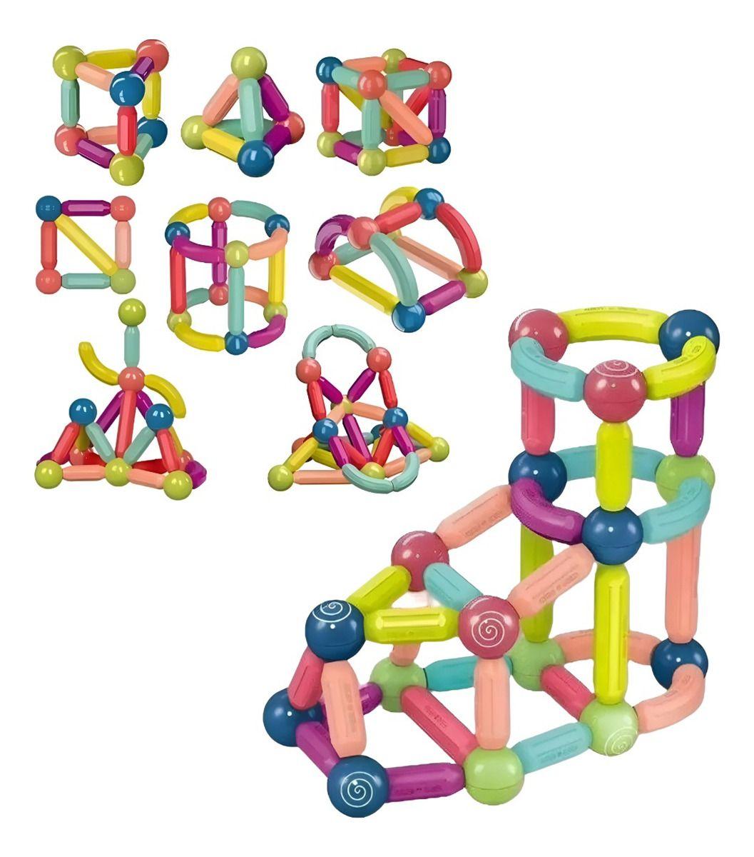 Bloques Construcción Magnéticos Juguetes Bolas Varillas Jhn-1
