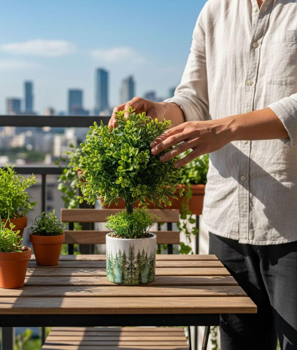 Planta Artificial Decorativa Adorno Moderno Arbusto Jhn-3