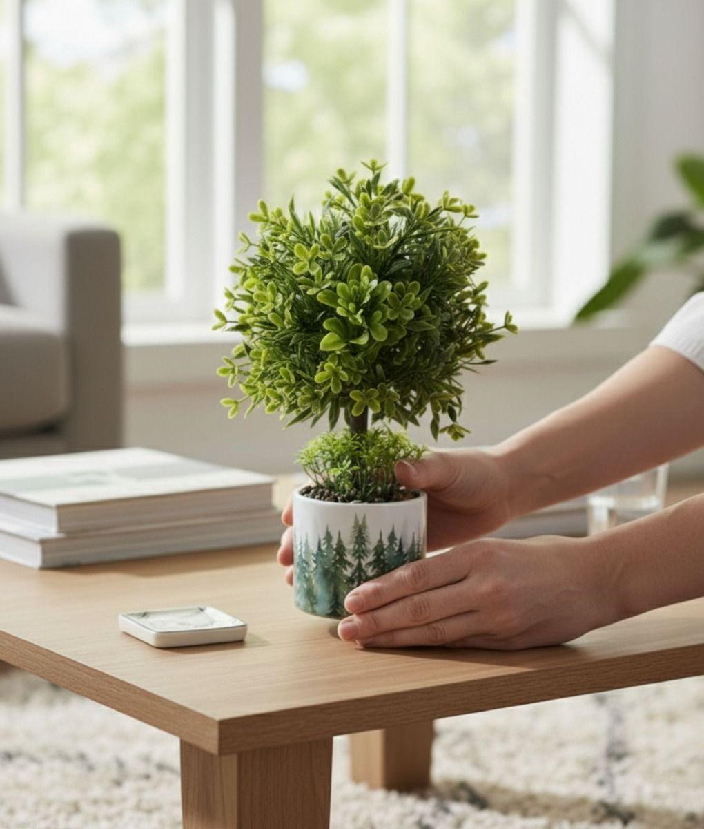 Planta Artificial Decorativa Adorno Moderno Arbusto Jhn-4