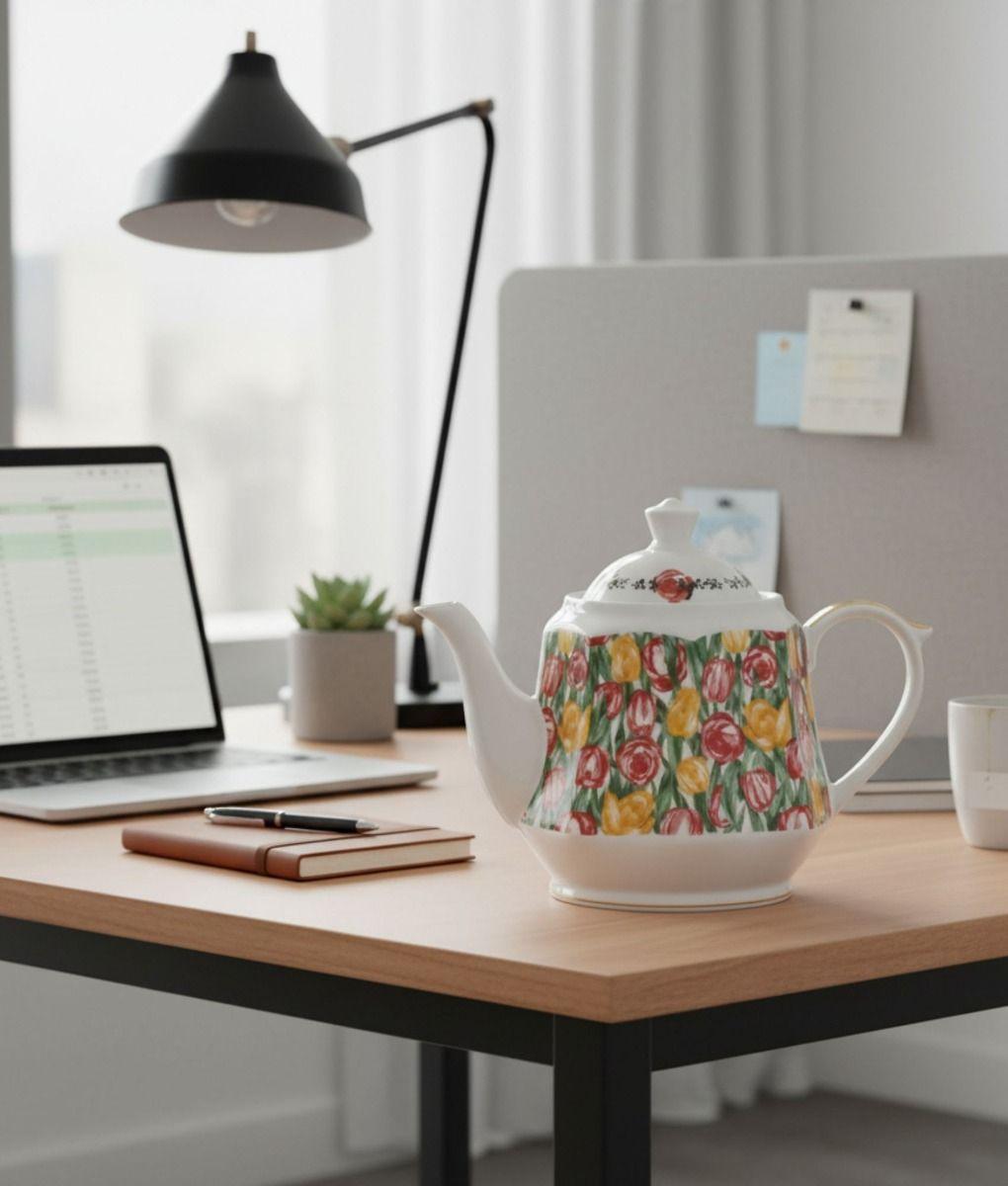 Tetera Diseño Primavera Floral Elegante Decoración Hogar Jhn-6